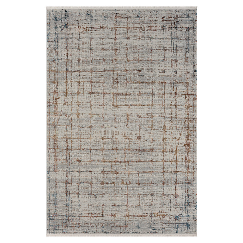 Arian light grey Rug, Rectangular 200 x 290cm