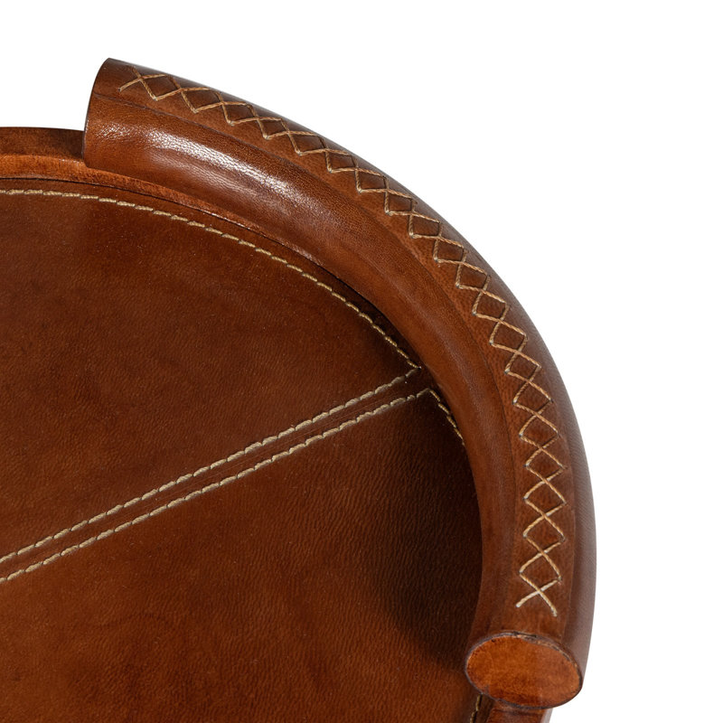 Forte Leather Tray Oval, Tan