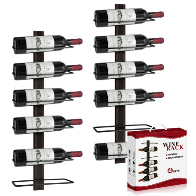 12 Bottle Wine Bottle Rack Black
