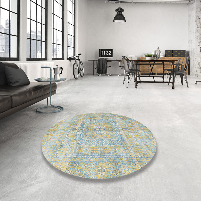 Tapis abstrait moderne 4187, Rond 8 pi