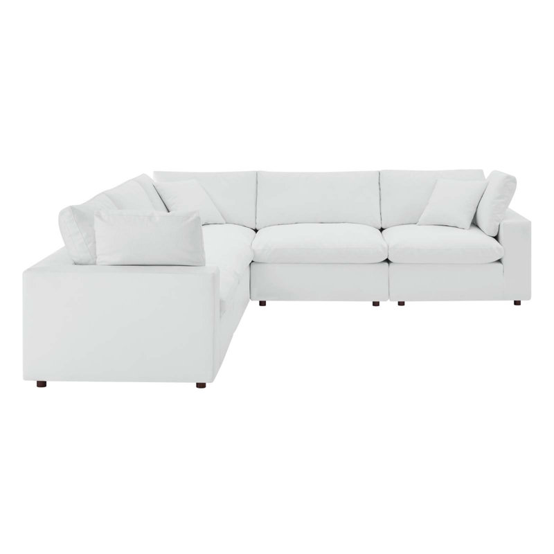 Canapé modulaire 5 pièces Modway Commix, Blanc