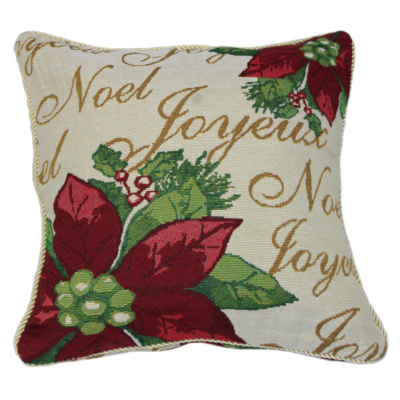 Embroidered Reversible Pillow Cover