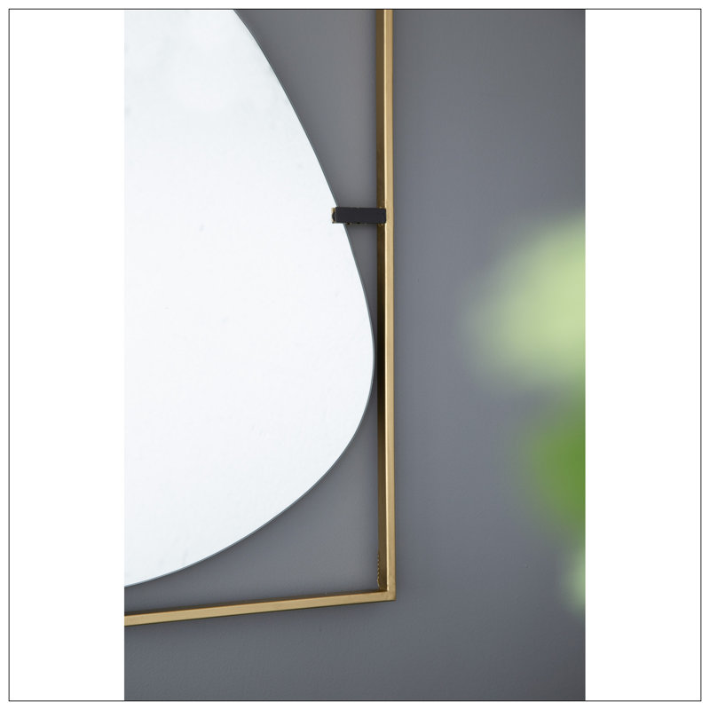 Miroir coquelicot avec cadre en métal de conception contemporaine pour la salle de bain