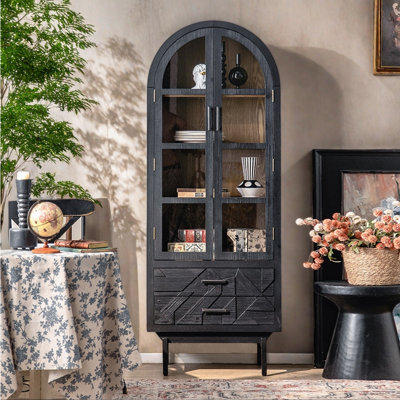 Arch relief bookcase