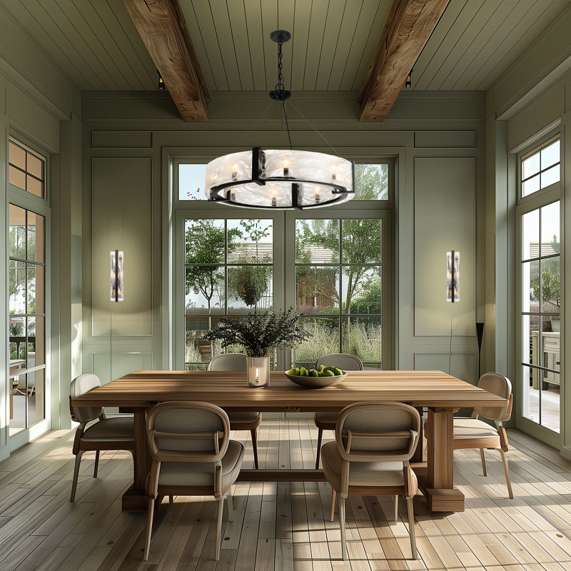 Cloud Break 8 - Light Steel Chandelier