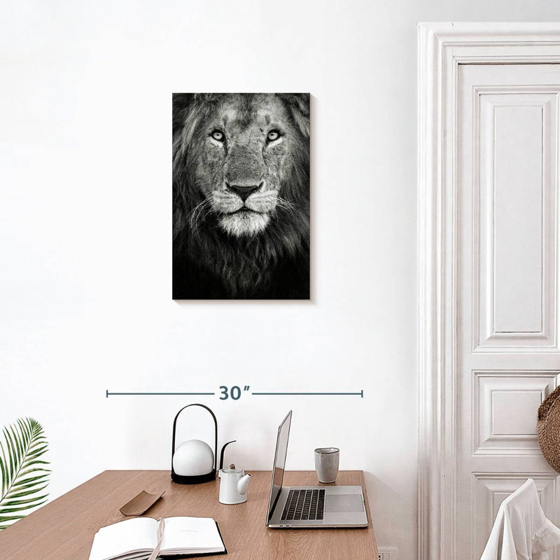 Portrait de lion royal Brampt, H 24 po x l 16 po
