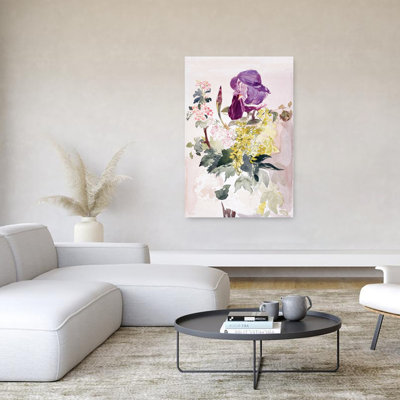 Flower Piece With Iris, Laburnum, And Geranium Classic Contemporary Traditional Geranium Iris Orchid Nature Flower Wall Art Print by Edouard Manet - Wrapped Canvas Print