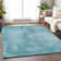 Premium Machine Washable Prisco Aqua Rug