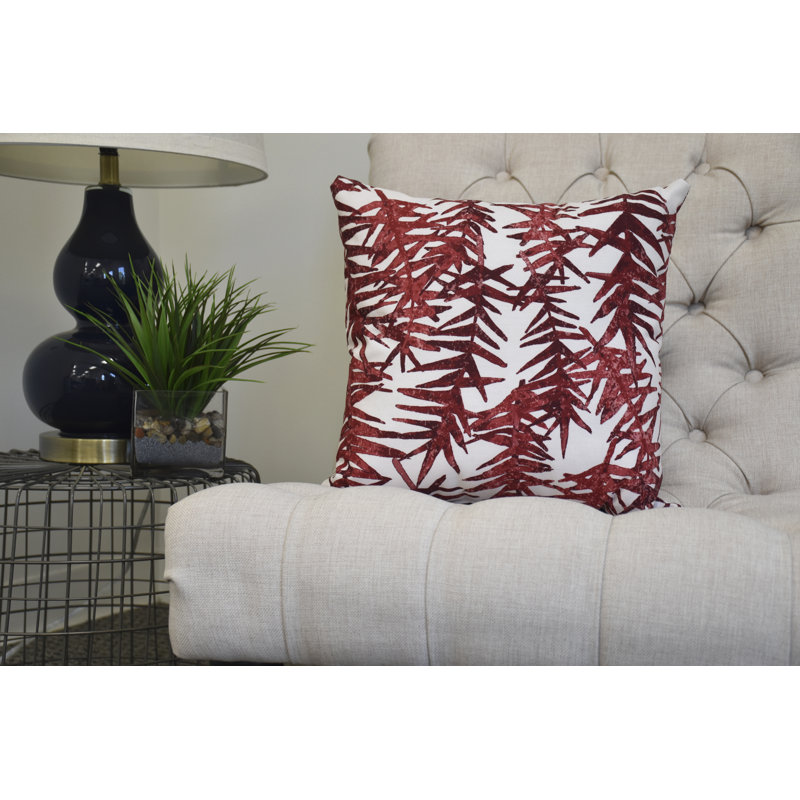 Housse et insert de coussin cubain, 26 po x 26 po, Rouge