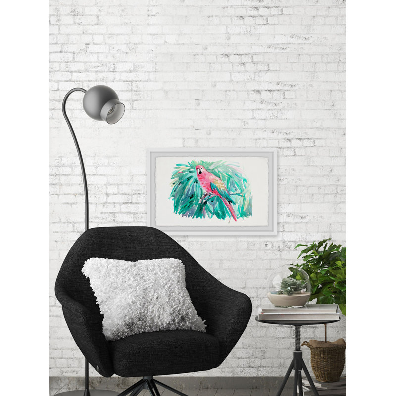 Pretty Parrot - Single Picture Frame Print, 30cm H x 45cm W