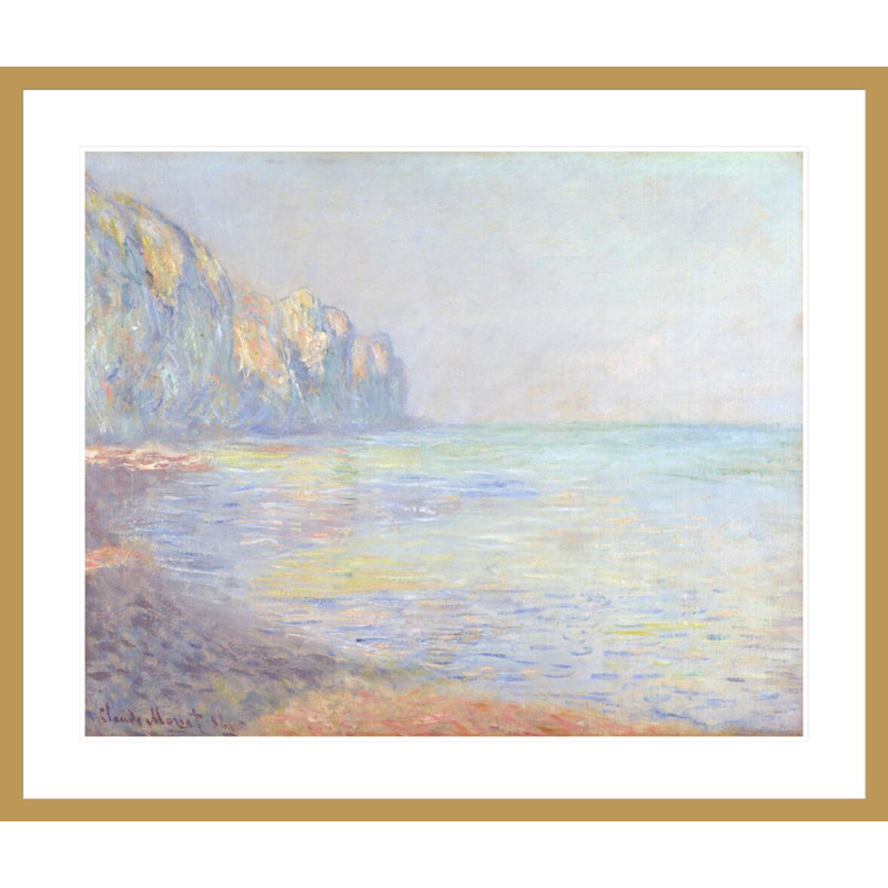 «Le matin temps brumeux Pourville» par Claude Monet, impression giclée encadrée, H 33,5 po x l 39,42 po