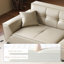 Canapé-coussin modulaire en similicuir couleur riz abricot-195574934