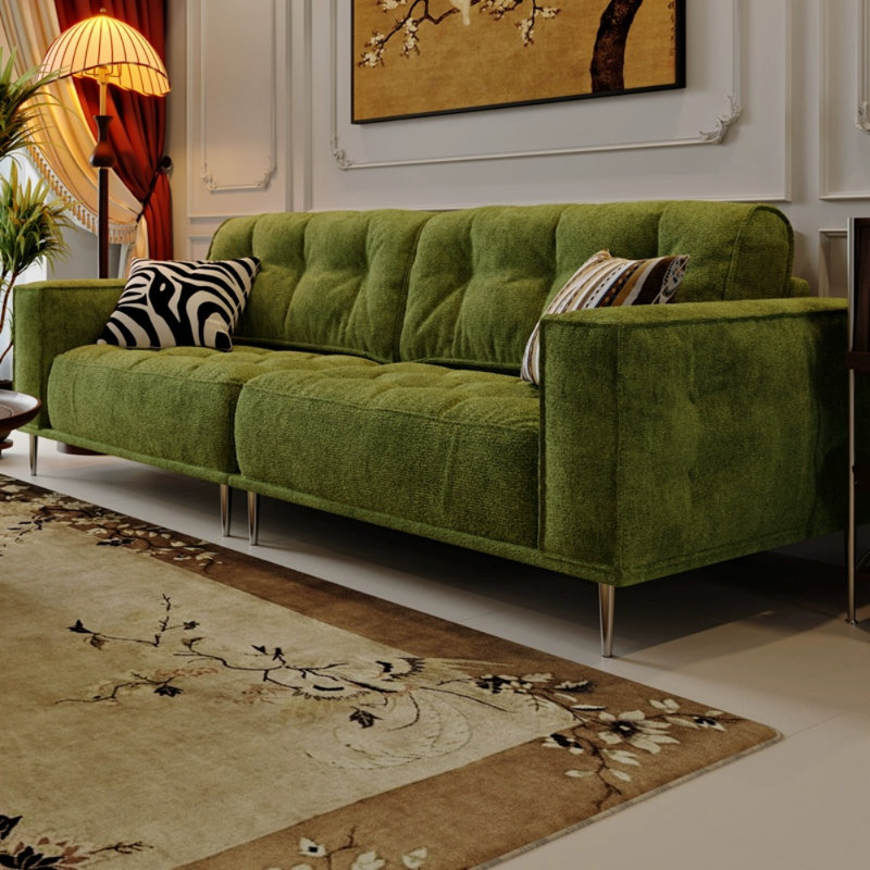 Retro  Green Living Room Sofa