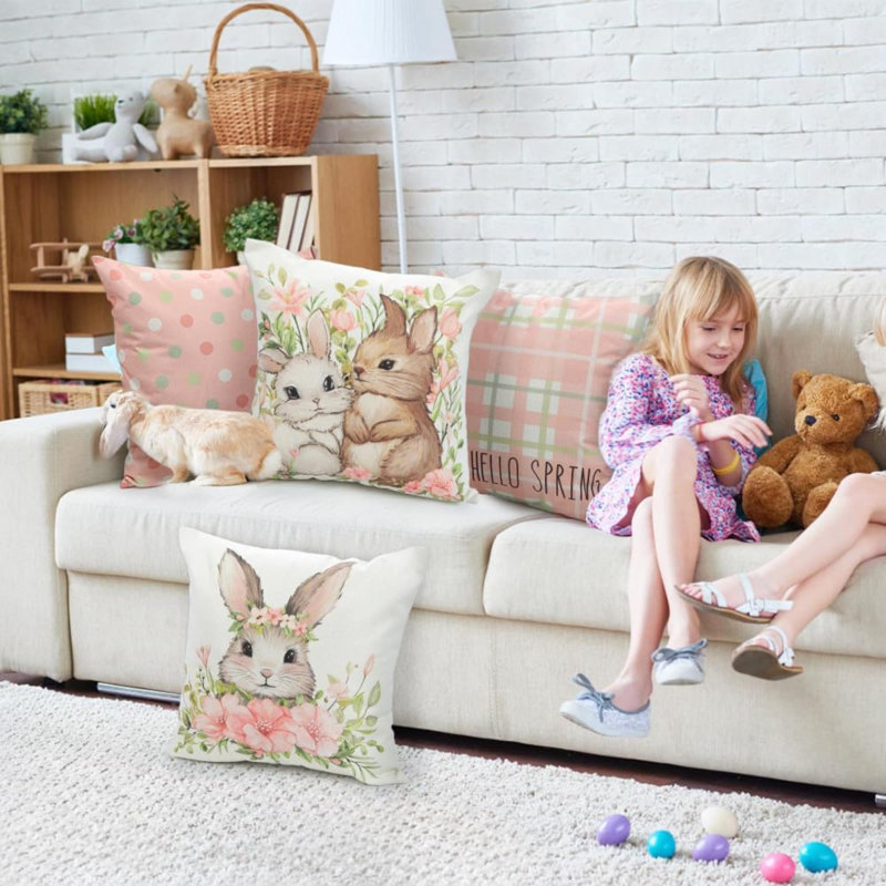 Housse de coussin réversible en lin 