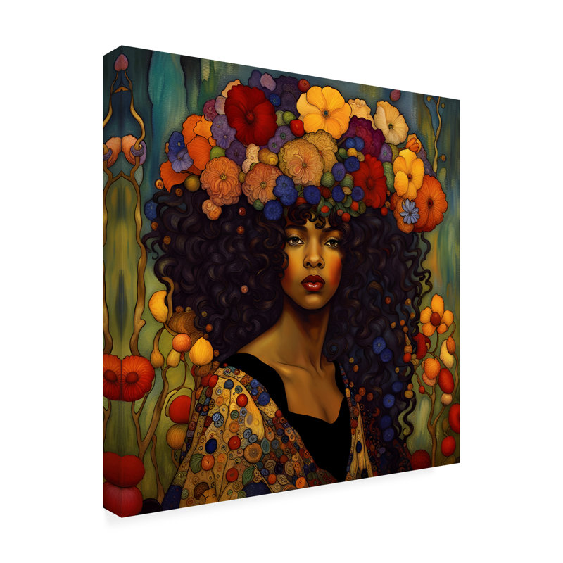 Impression sur toile Labreyah Art Nouveau Beauty V par Tina Lavoie, H 18 po x l 18 po x P 2 po