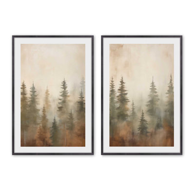 «Foggy Autumn Pines»