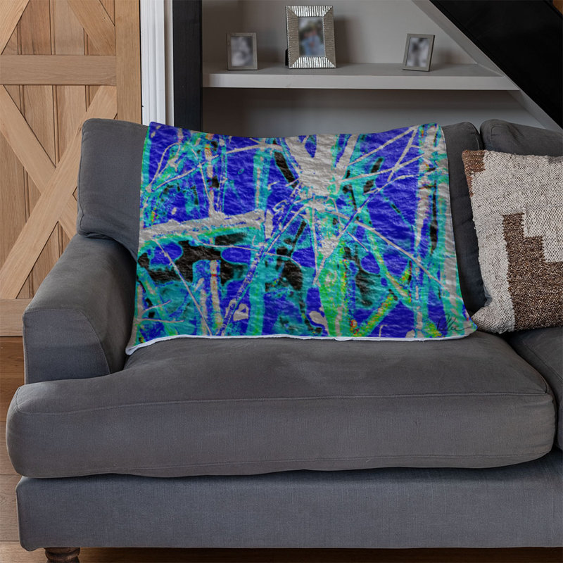 Pilcher Quilted Throw Blanket, Blue