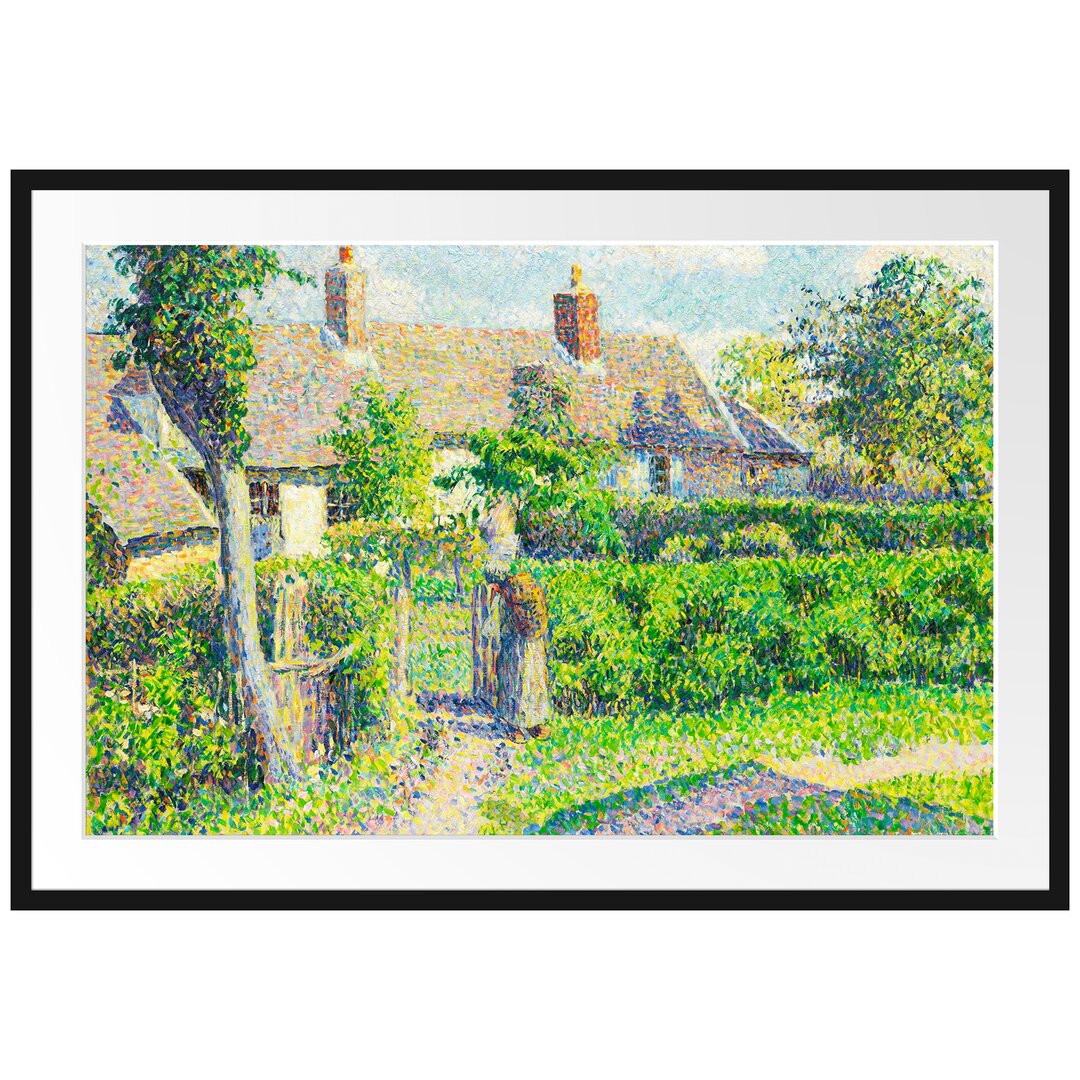 Gerahmter Kunstdruck Maisons De Paysans von Camille Pissarro