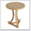 Table d'appoint ronde en bois - Base courbée élégante pour le salon, la chambre à coucher ou le patio avec style et fonctionnalité polyvalents