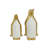 Porcelain Ceramic Penguin Decorative Gold Sculpture Set