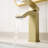 Geometric Shaped Brushed Gold Faucet - Side , Bathroom Use Handle, For Sink