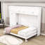 Grand lit escamotable avec armoires et tablettes-744427619