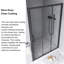 54 po X P 70 po H Porte de douche semi-encadrée au fini noir mat