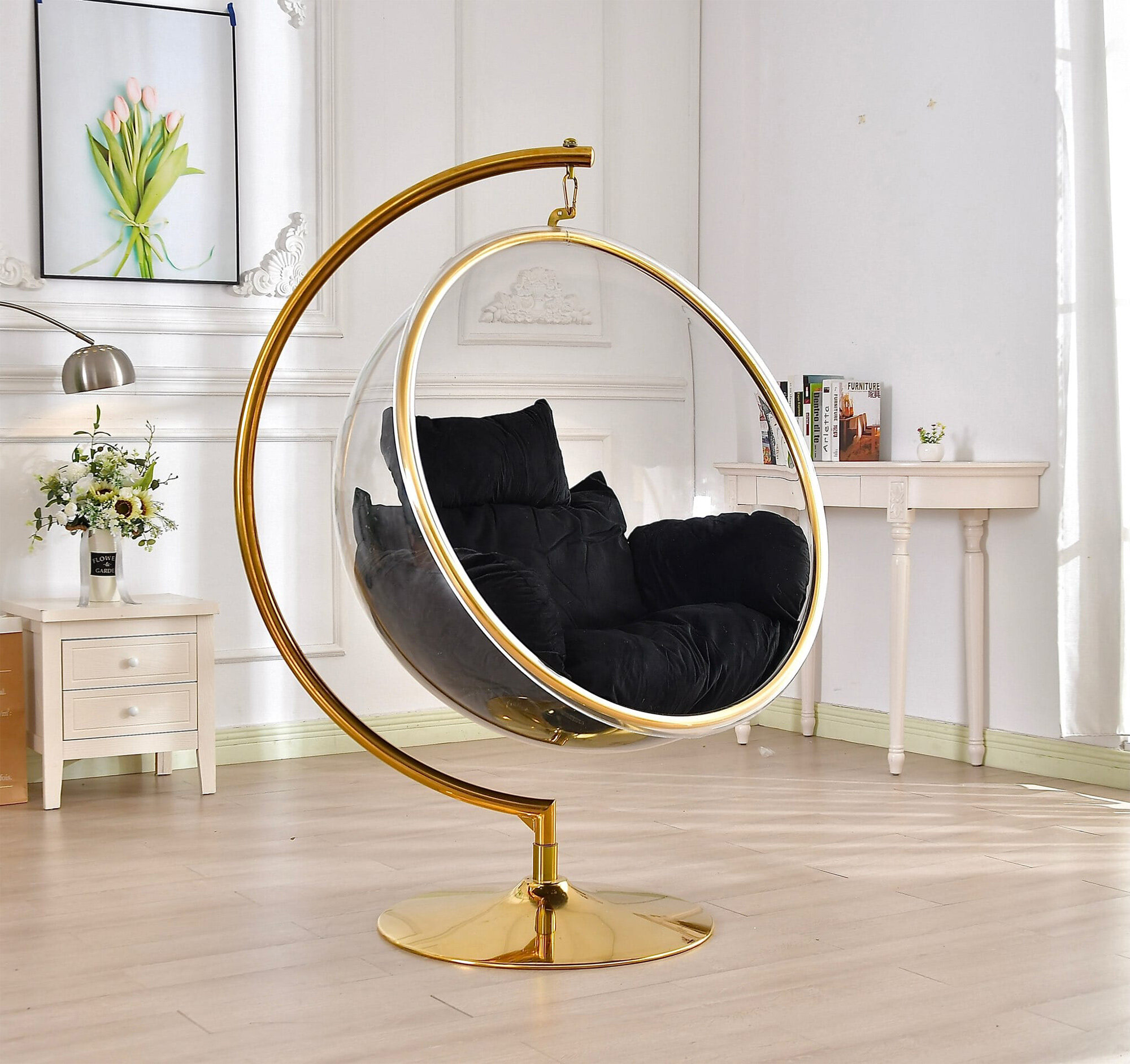 Gold hotsell hanging chair