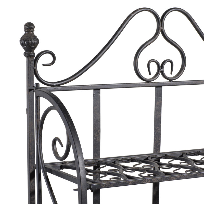 Étagère de boulanger décorative noire