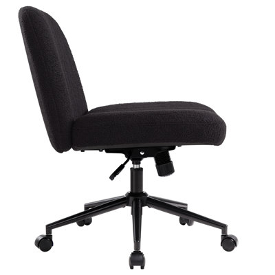 Milicent Armless Wide Desk Chair with Wheels