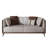 Elegant Solid Wood Frame Leather Sofa With 4 Unique Accent Pillows-123176104