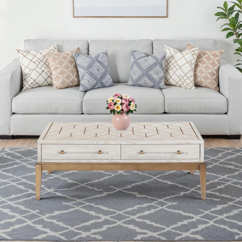 Perrine Single Coffee Table, White