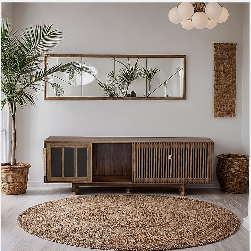 Meuble télé pour chat en bois de noyer de style médiéval moderne