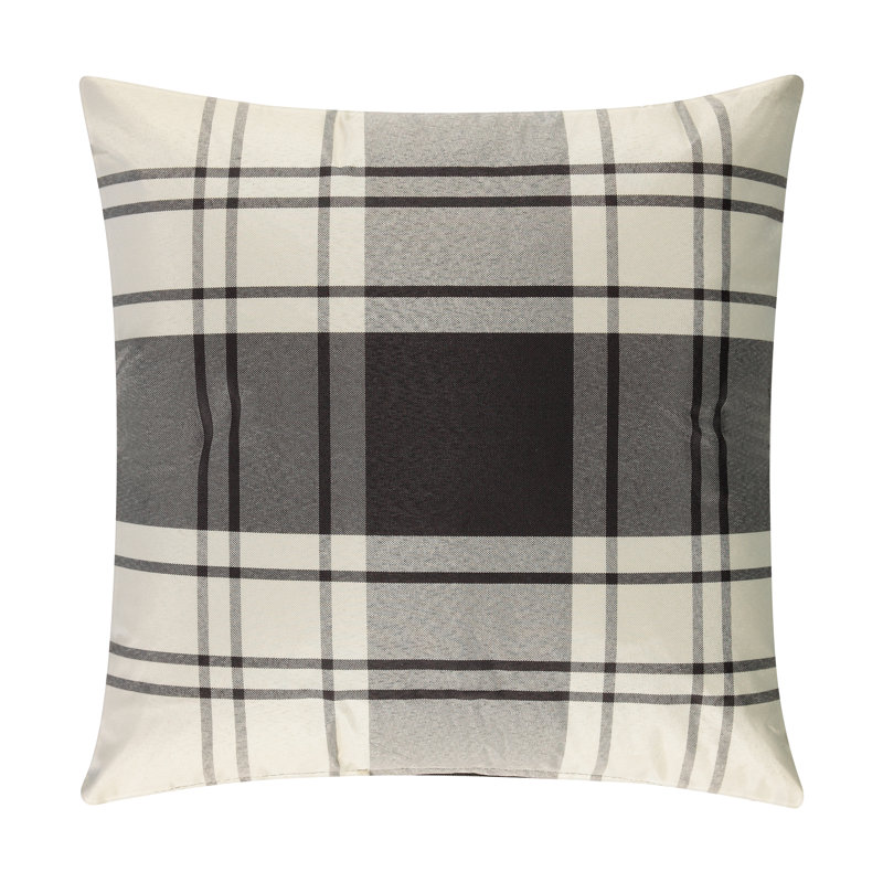 S&G Java Plaid Cushion Throw Pillow, 20" x 20"