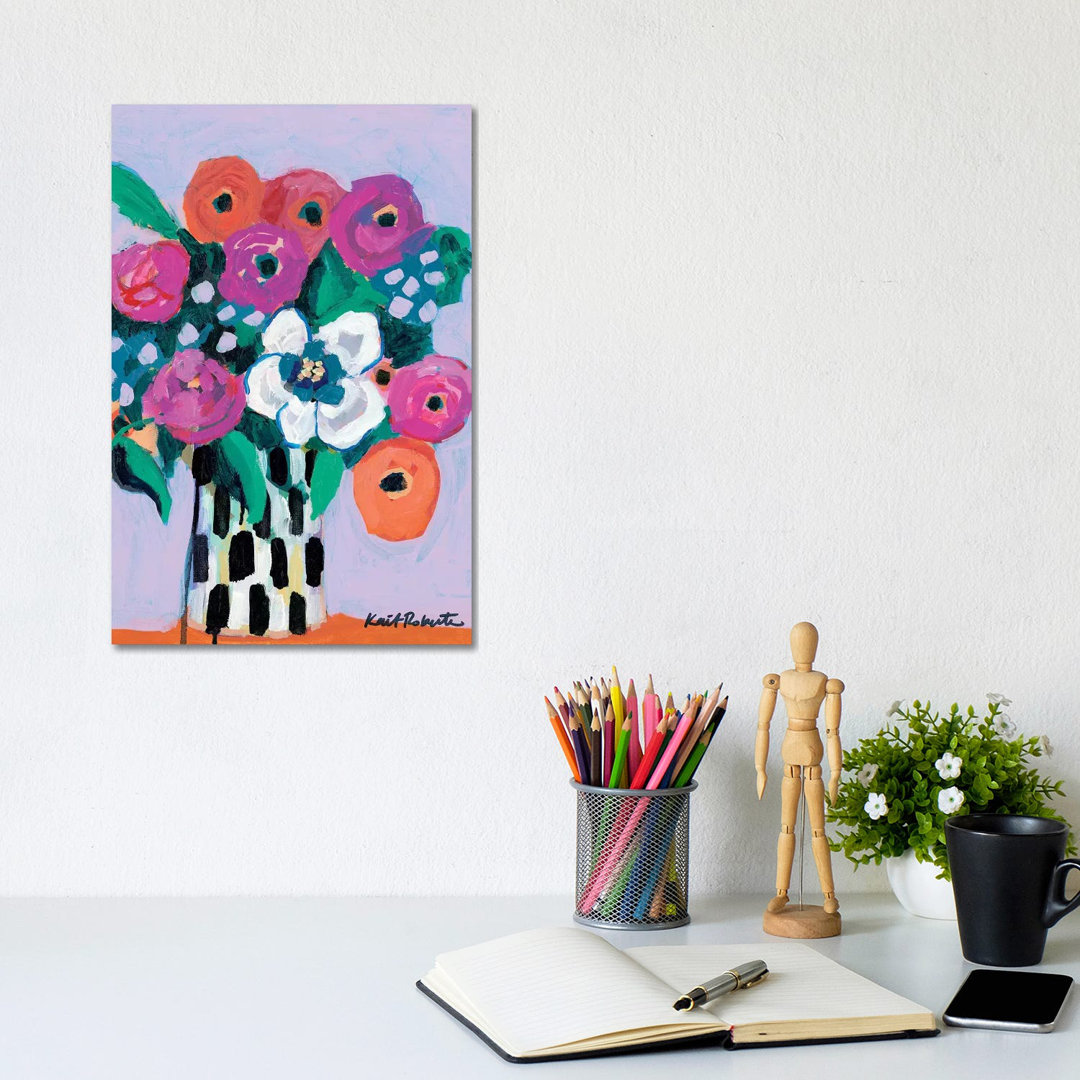 Bouquet On Lilac by Kait Roberts - Wrapped Canvas Gallery-Wrapped Canvas Giclée
