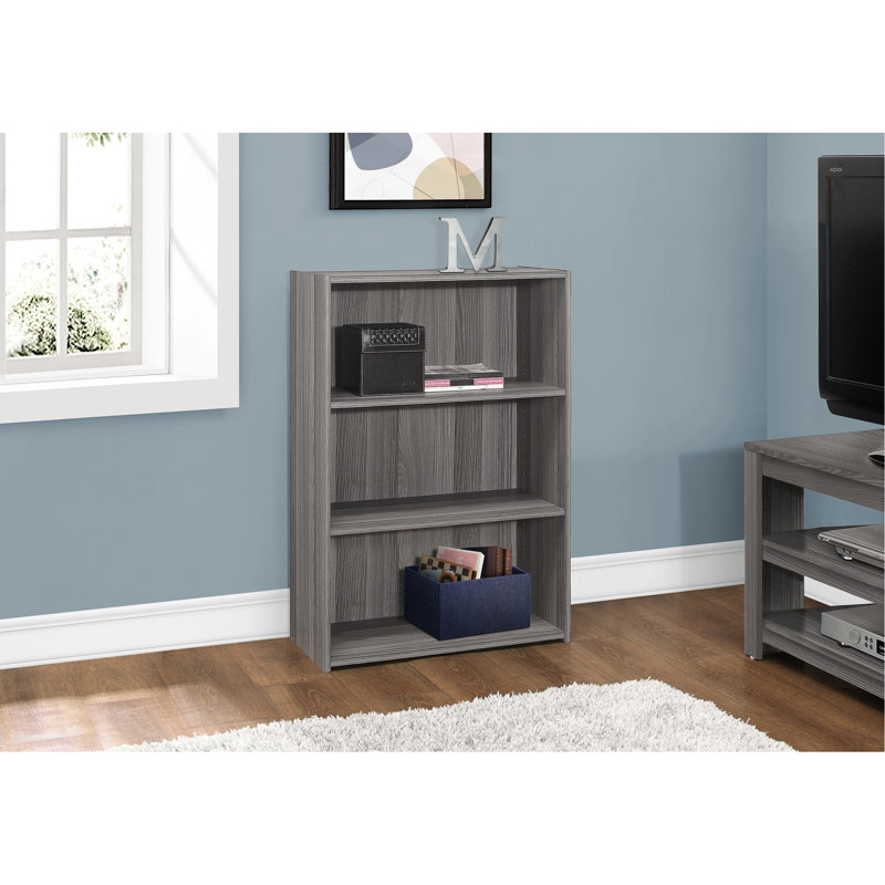 Bibliothèque, bibliothèque, 4 niveaux, bureau, chambre à coucher, stratifié, transitionnel, Gris
