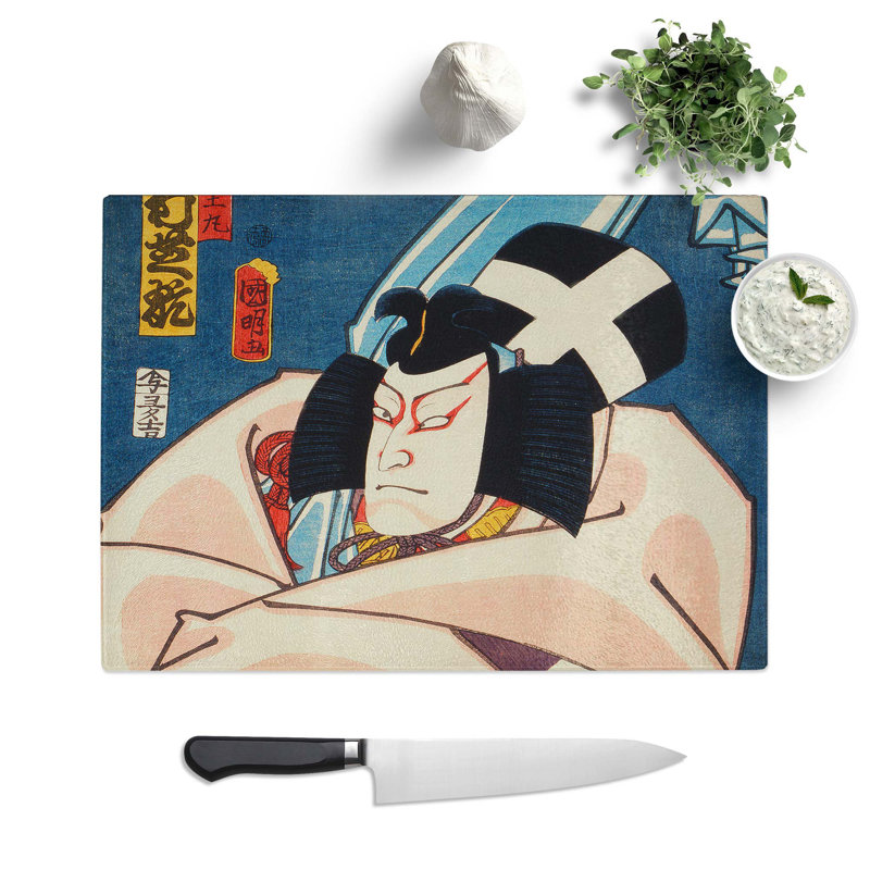Tempered Glass Actor in Robes Chopping Board, 28.5 cm W x 20 cm L