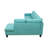 Velvet L-Shaped Sectional Right Hand Facing-97560935