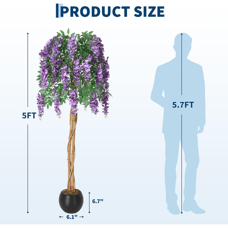 Plant, 152cm H x 15cm W x 15cm D