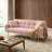 Classic Teddy Fabric Upholstered Convertible Futon Sofa Bed with 2 Throw Pillows-485140301