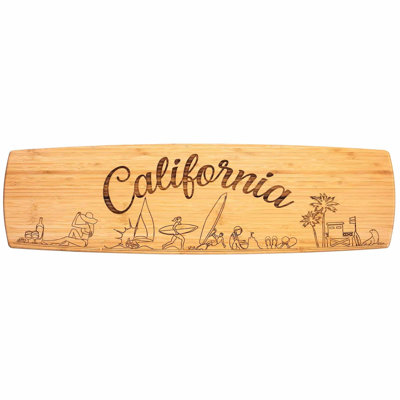 California 30-Inch Engraved Bamboo Charcuterie Board