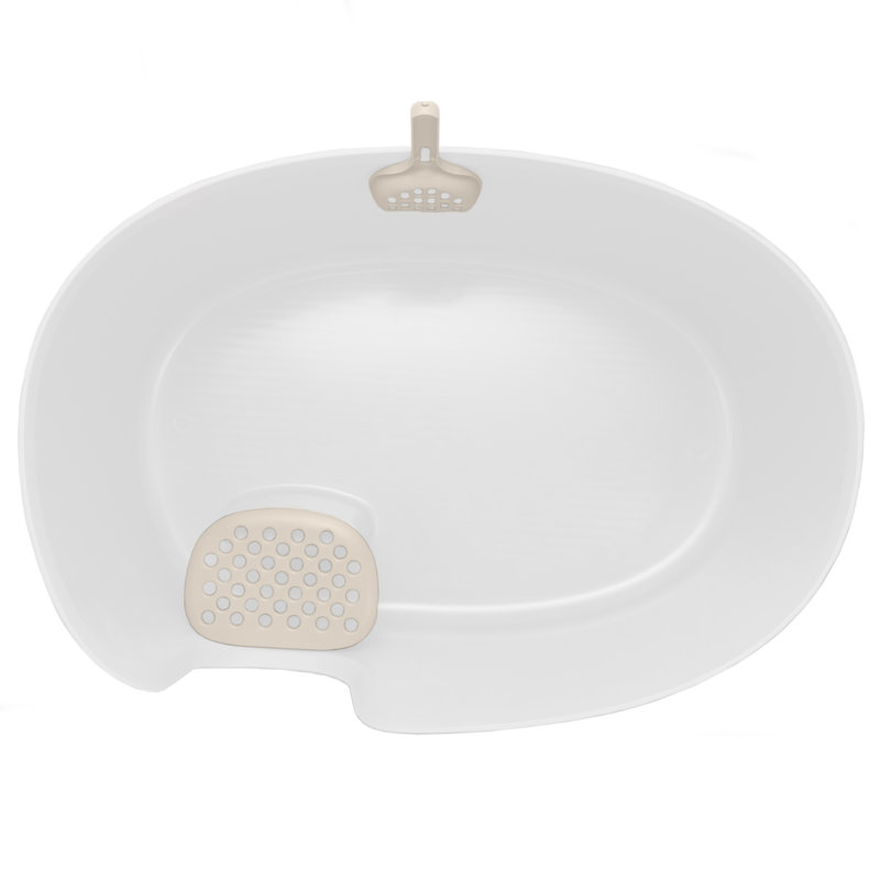 Extra Large White Plastic High Wall Cat Litter Box