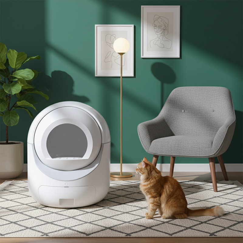 Olefin Enclosed Self-Cleaning Litter Box