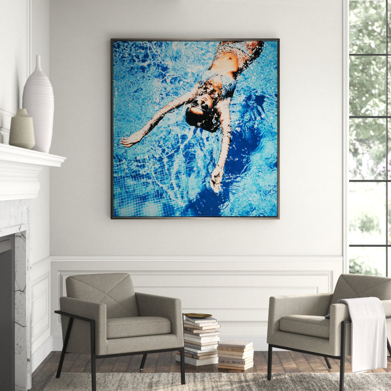 Catching Rays Print by Jeff Schaub, Wrapped Canvas, 60" H x 56" W, Blue