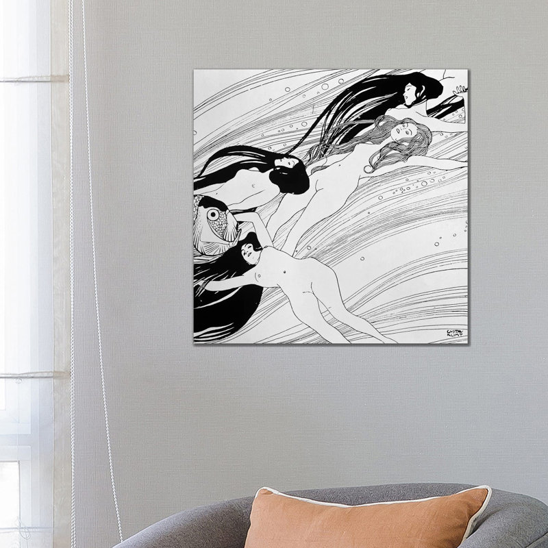 The Blood Of Fish by Gustav Klimt - Wrapped Canvas Gallery-Wrapped Canvas Giclée, 66.04 cm H x 66.04 cm W x 3.175 cm D