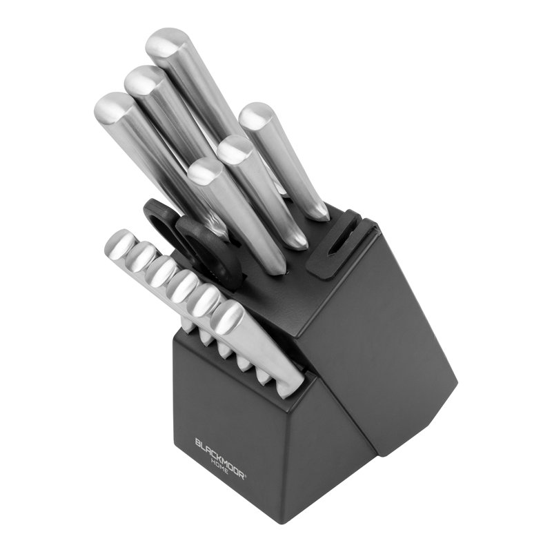 Blackmoor 14 Piece Metal Knife Block Set
