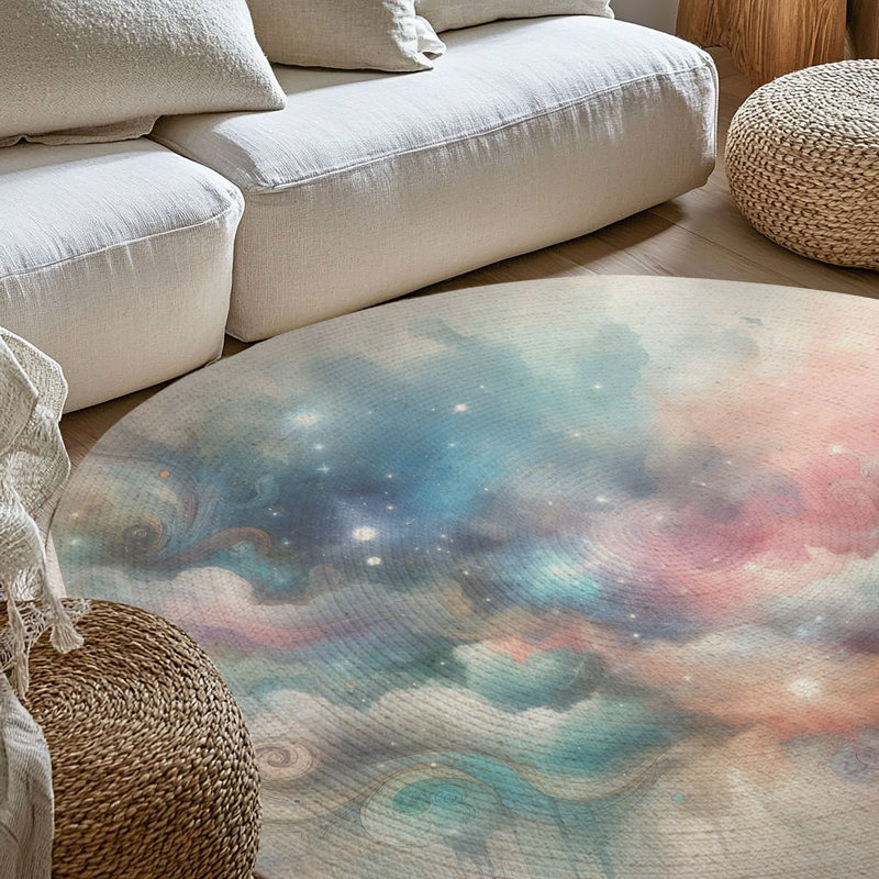 Tapis tressé Dreamy, Rond 5 pi