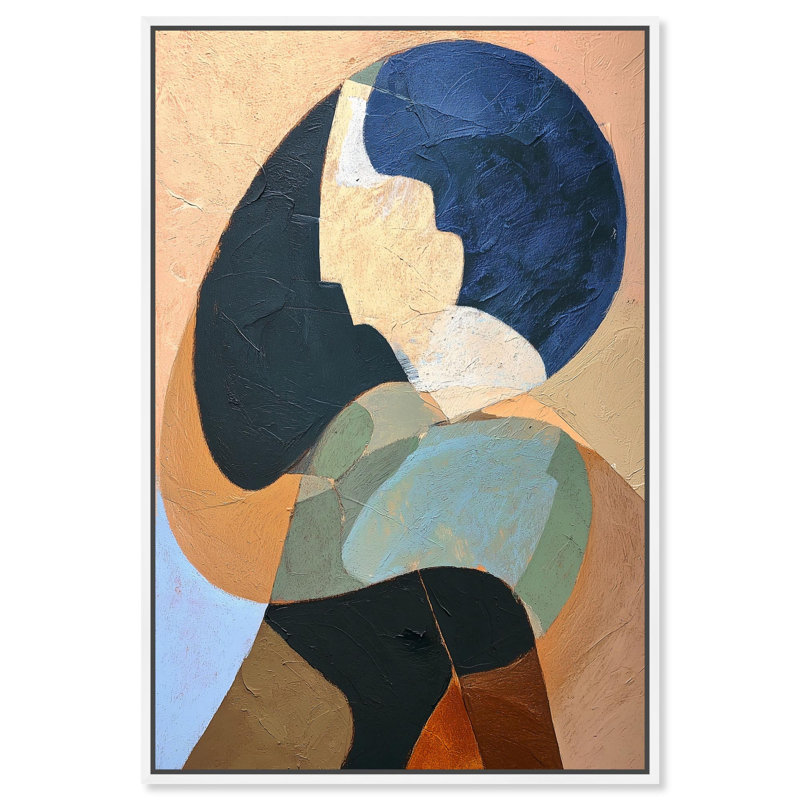 "Curved Planes III", impression sur toile par Art Remedy, cadre blanc, 20 x 30, H 31 po x l 21 po, Cadre blanc