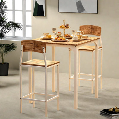 Space Saving Dining Table Sets(Must include both Table and Chair), MDF Steel Modern Kitchen