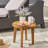 16" Wood Side Table, Rustic Beauty, Finish, For Outdoor Use-104222946